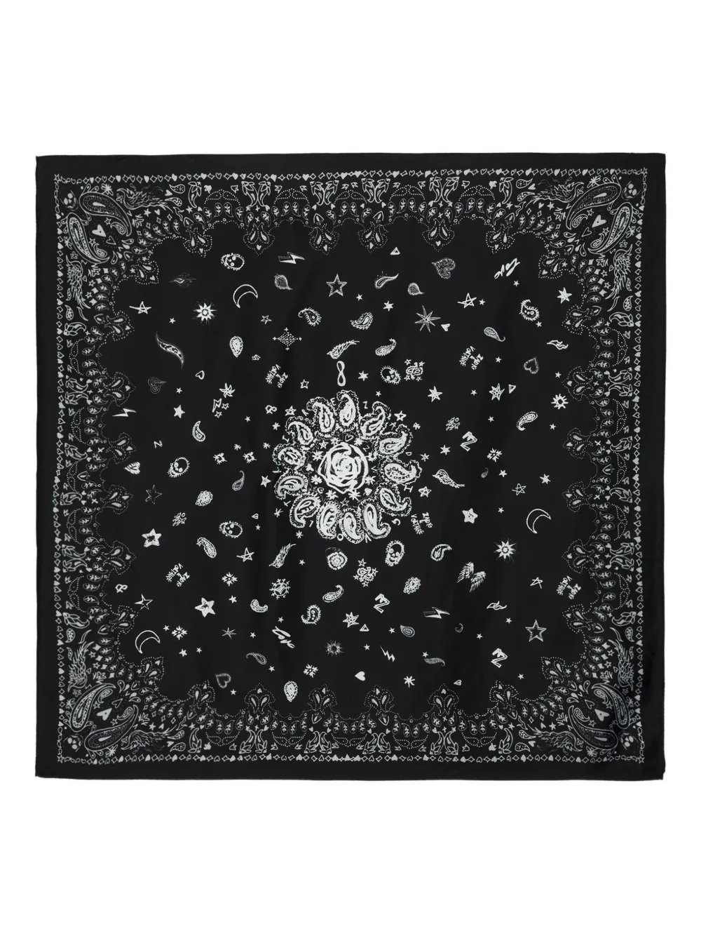 Zadig&Voltaire Debbie 85 sjaal met Bandana-print Zwart