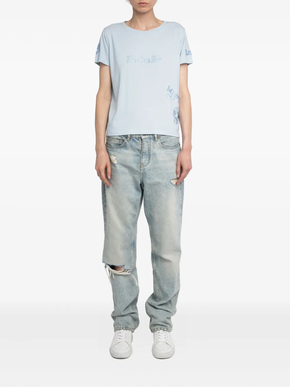Zadig&Voltaire Alys crystal-embellished T-shirt Blauw