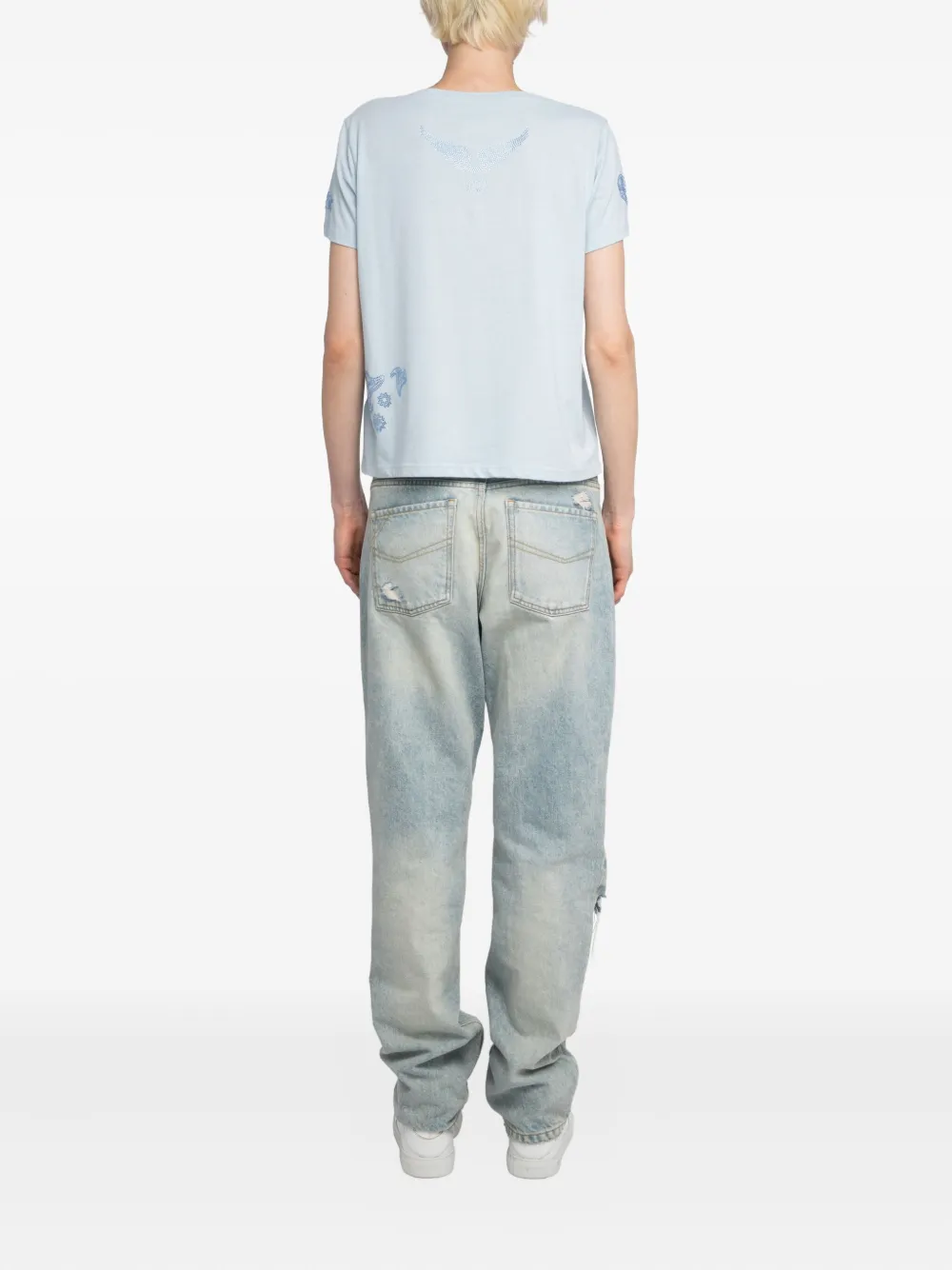 Zadig&Voltaire Alys crystal-embellished T-shirt Blauw