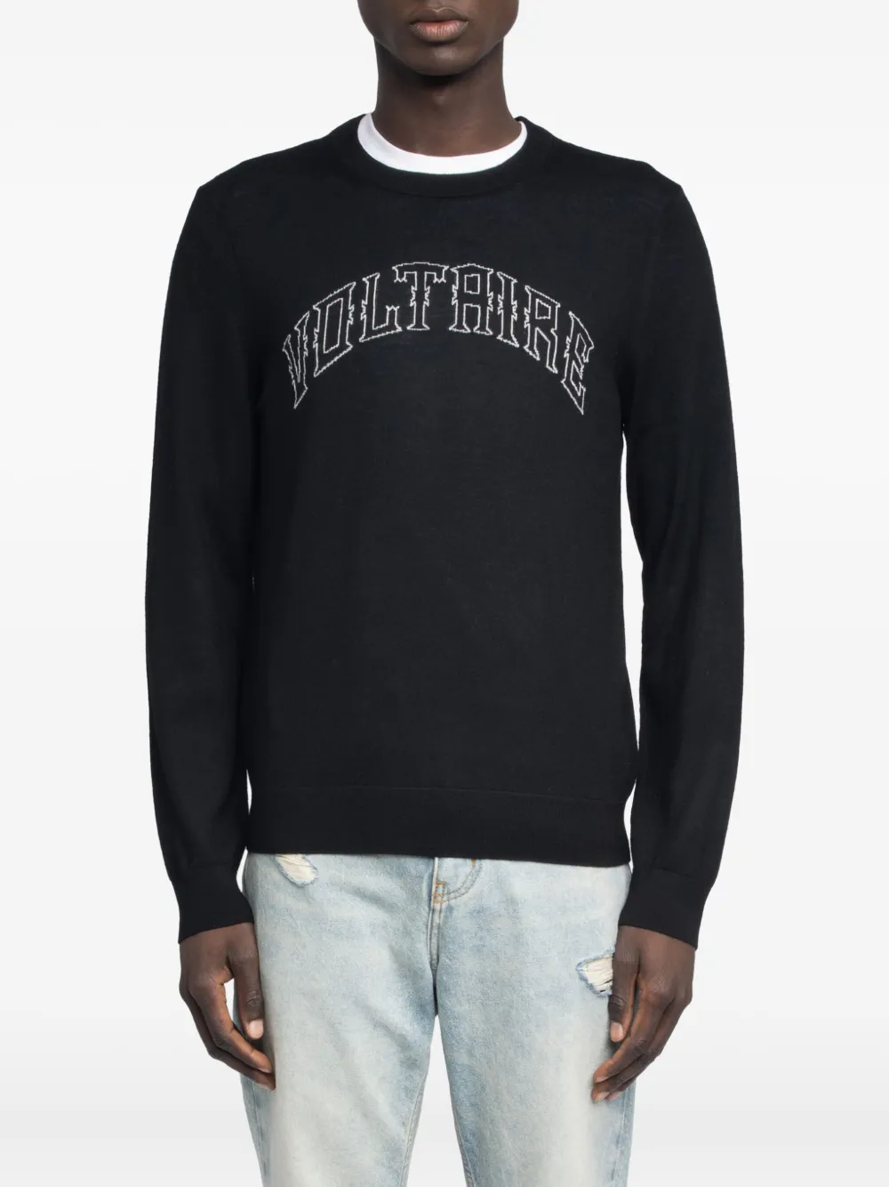 Zadig&Voltaire Wollen trui met logo Zwart