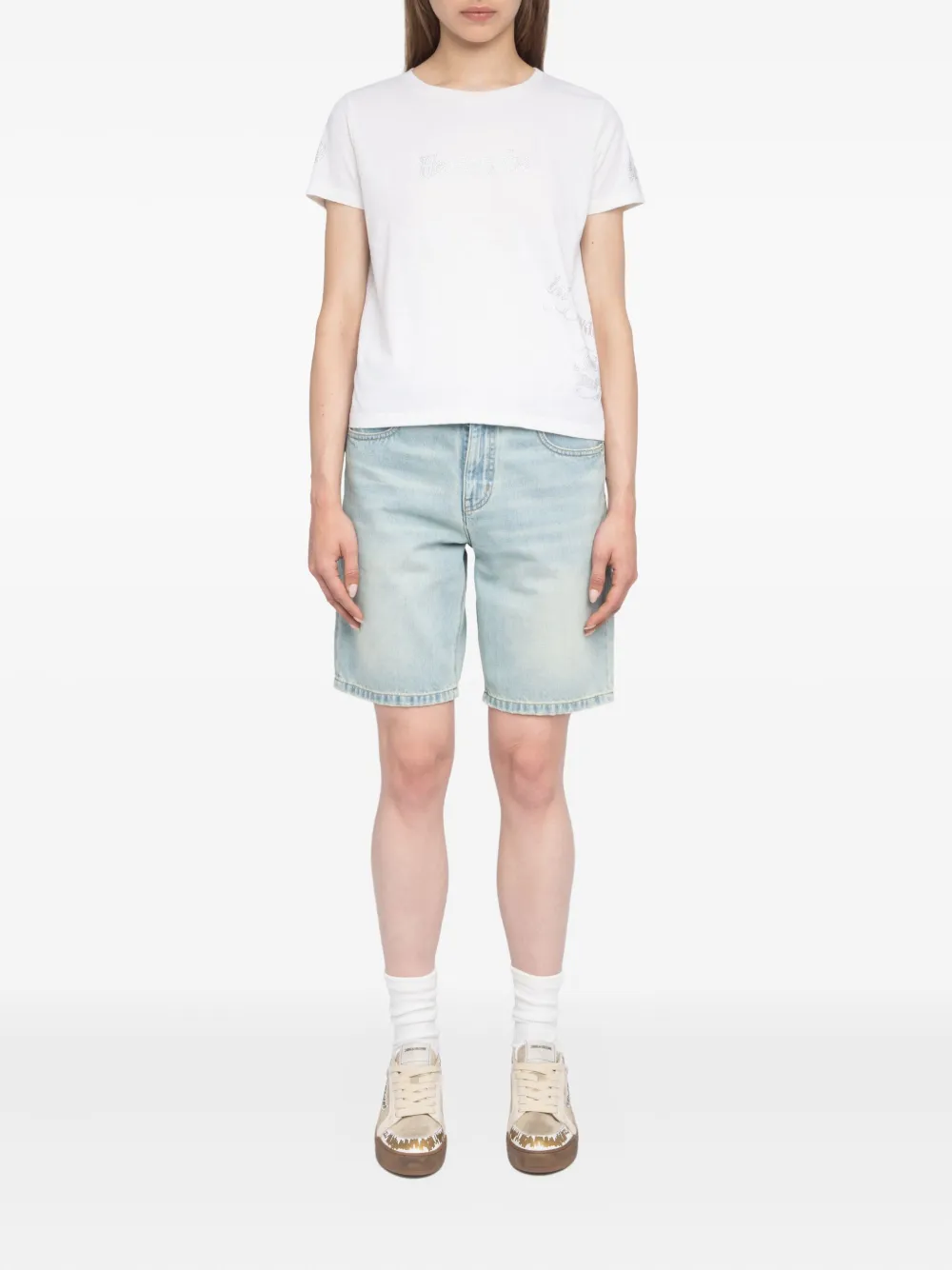 Zadig&Voltaire Alys rhinestone-embellished T-shirt Wit