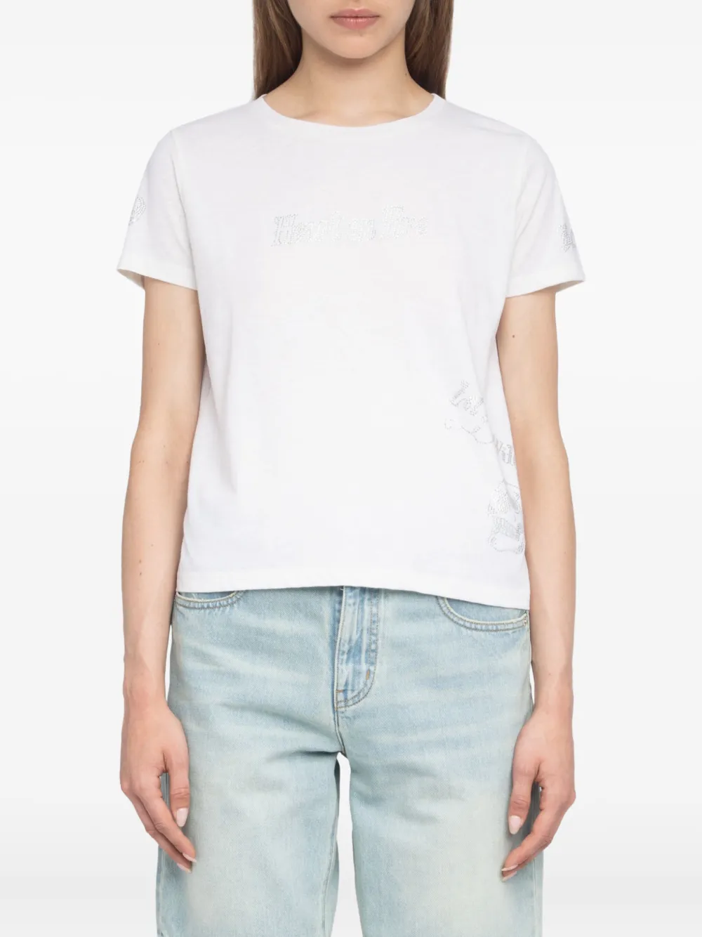 Zadig&Voltaire Alys rhinestone-embellished T-shirt Wit