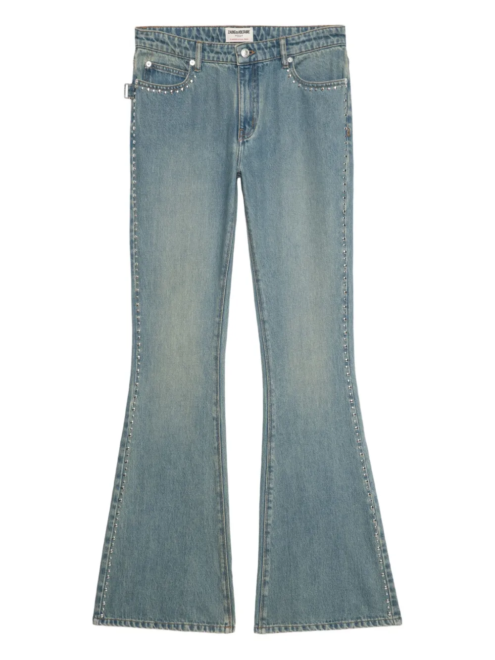 Zadig&Voltaire Eclip flared jeans verfraaid met studs Blauw