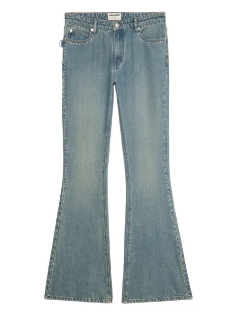 Zadig&Voltaire Calça jeans flare Eclip com tachas