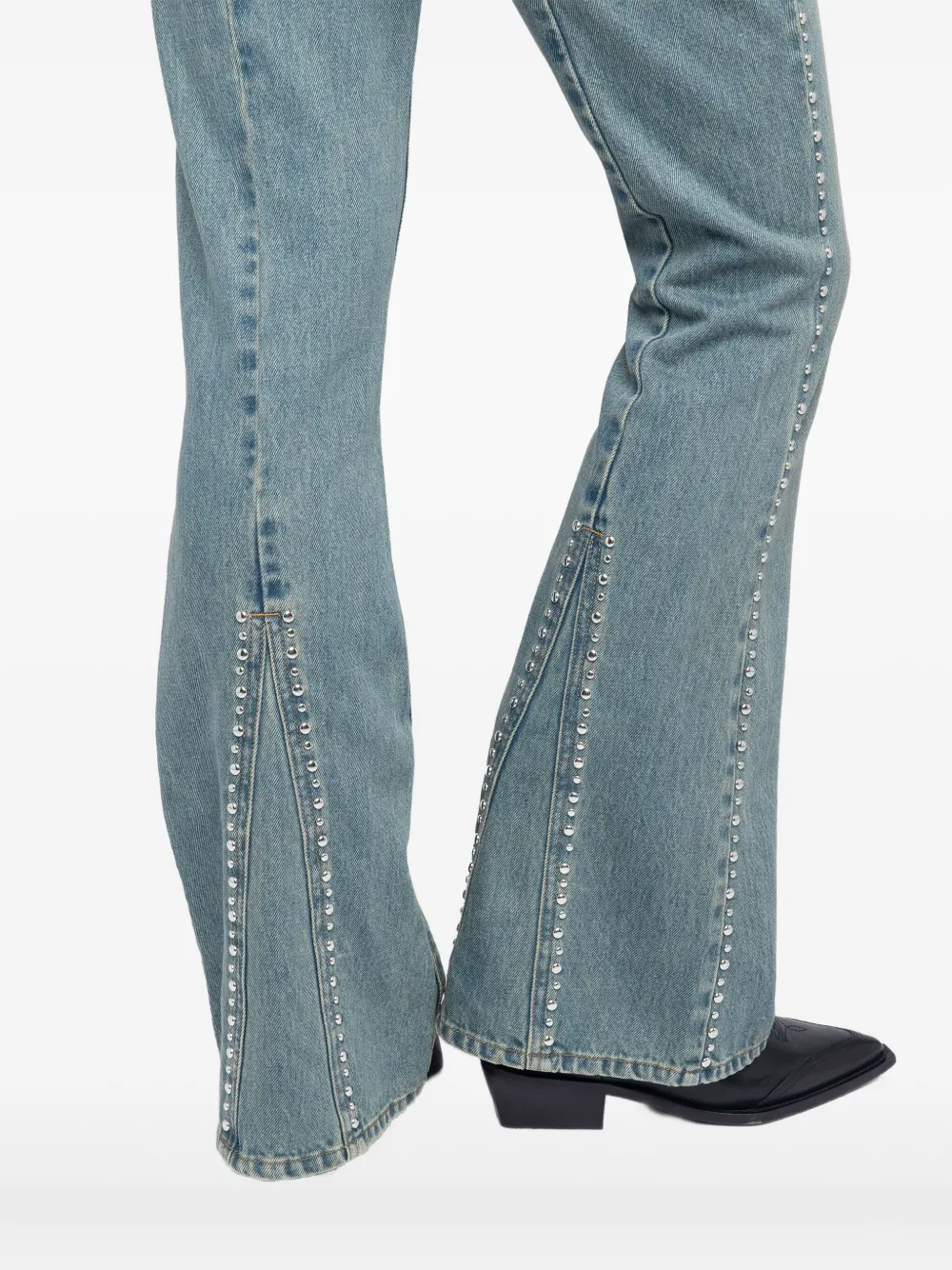 Zadig&Voltaire Eclip flared jeans verfraaid met studs Blauw