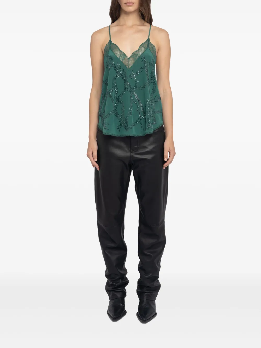 Zadig&Voltaire lace-trimmed top