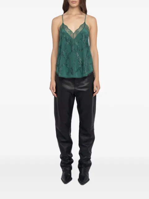 Zadig&Voltaire lace-trimmed top