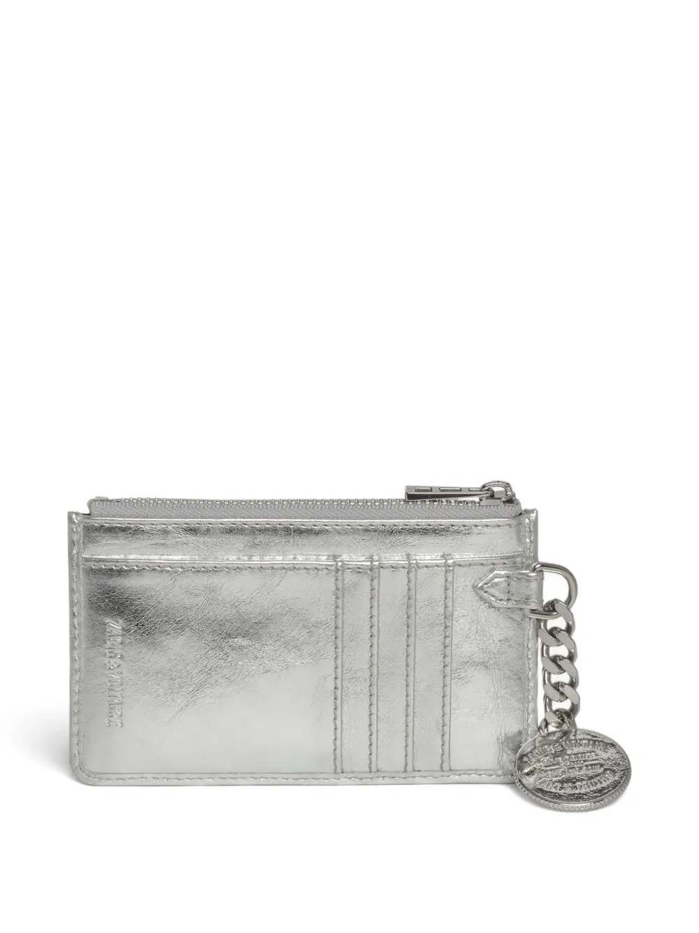Zadig&Voltaire Sunny metallic card holder - Zilver