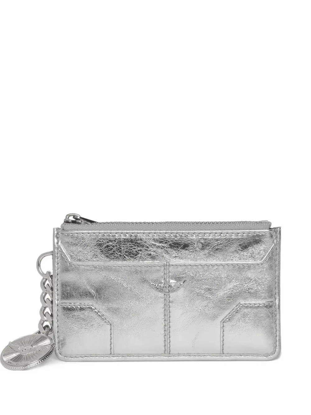 Zadig&Voltaire Sunny metallic pasjeshouder Zilver