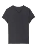 Zadig&Voltaire Tunisien Monastir button-fastening graphic-print T-shirt - Grey