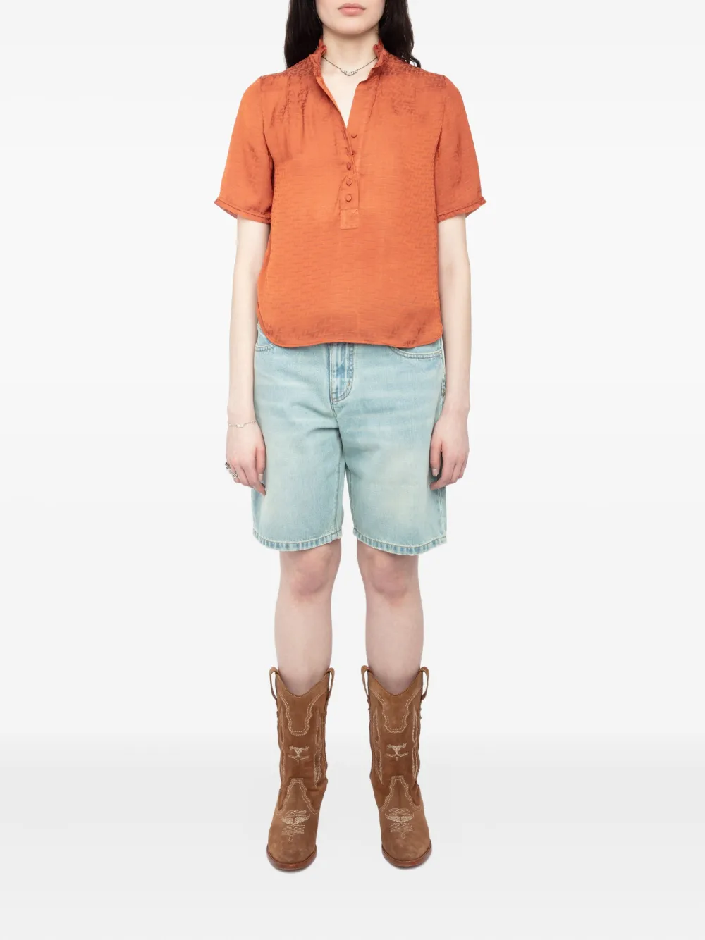 Zadig&Voltaire Topher satin blouse - Oranje