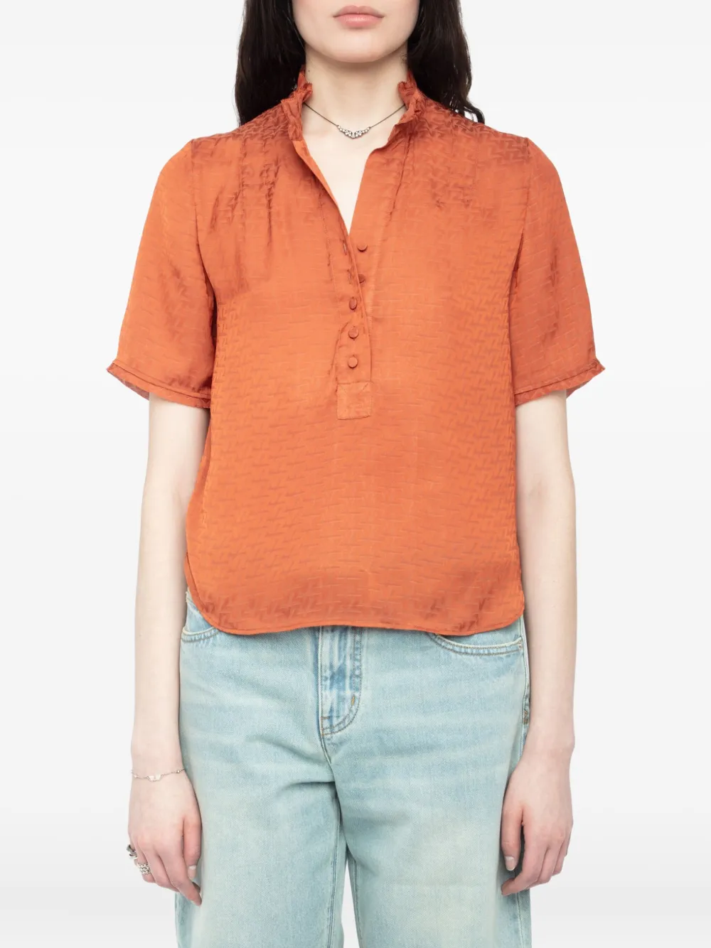 Zadig&Voltaire Topher satijnen blouse Oranje