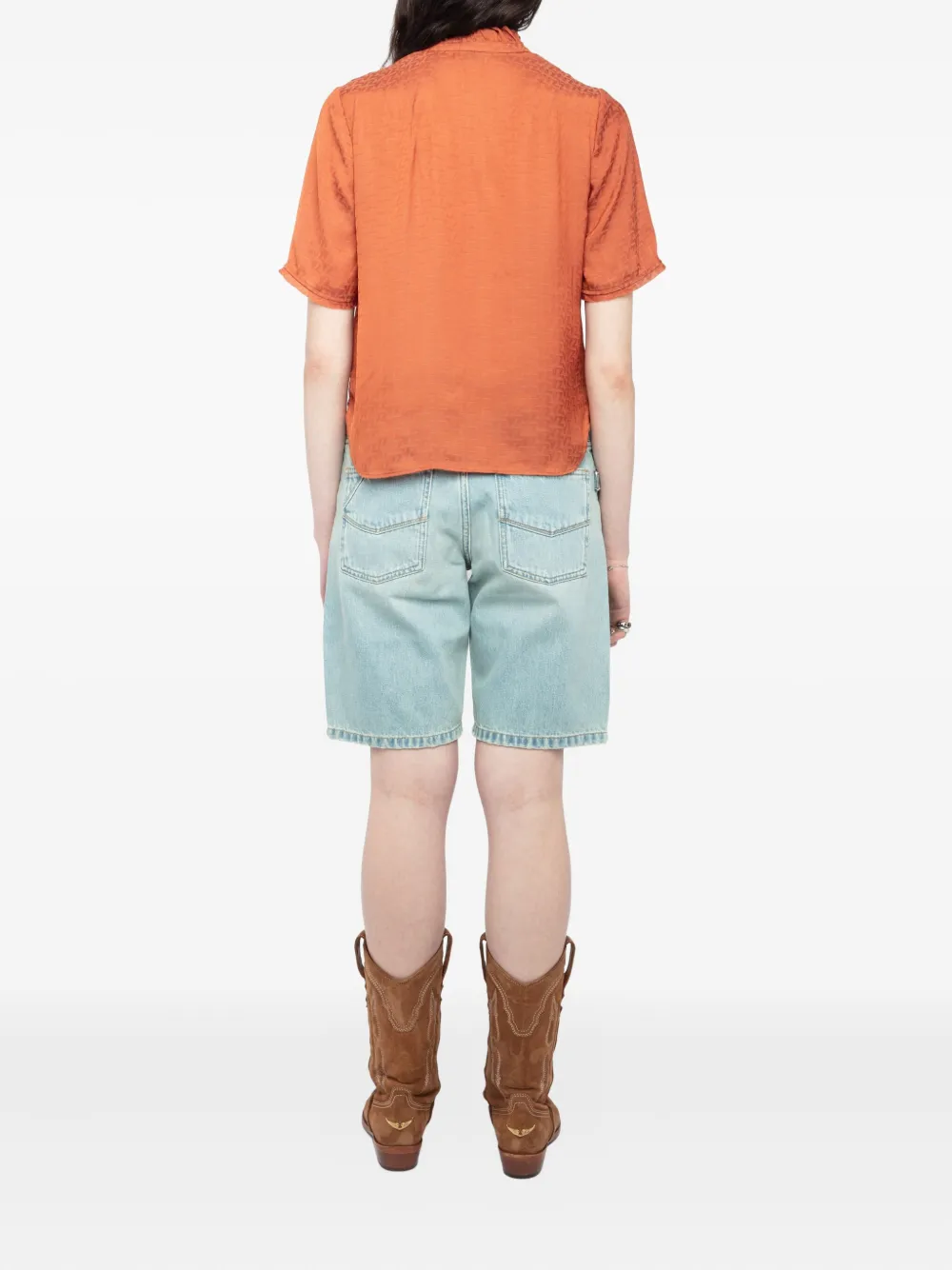 Zadig&Voltaire Topher satijnen blouse Oranje