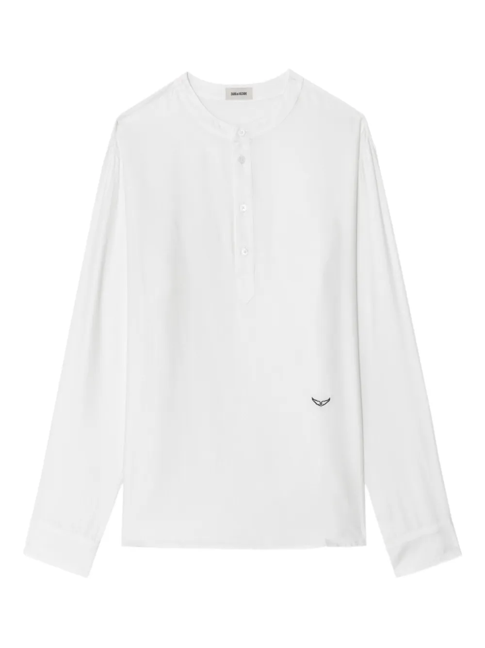 Zadig&Voltaire Sora Henley overhemd met borduurwerk Wit