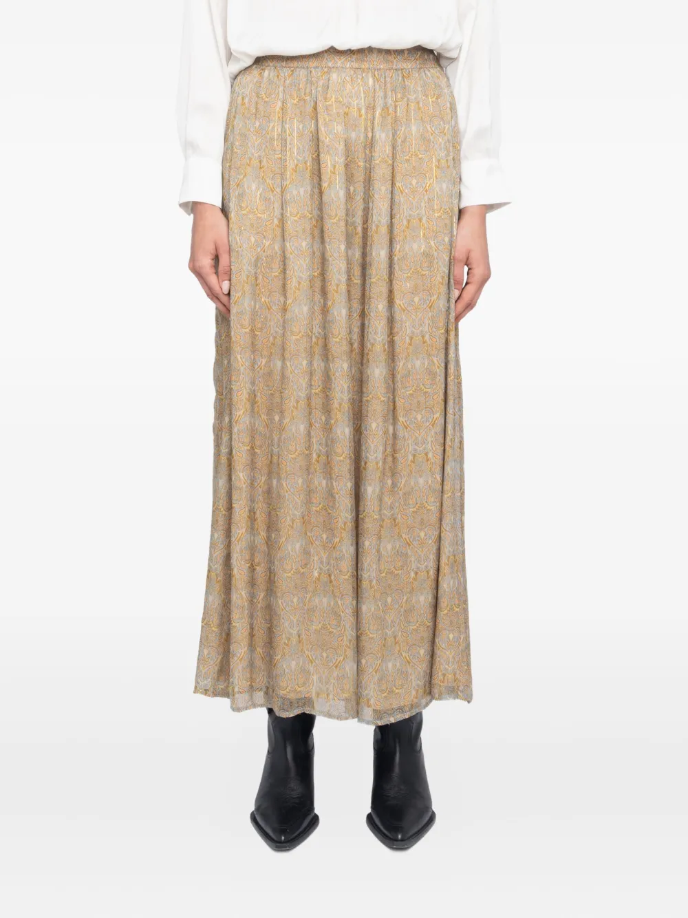 Zadig&Voltaire Jady maxi-rok met paisley-print Beige