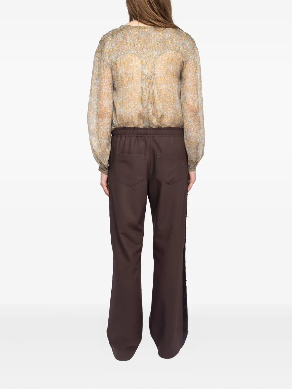Zadig&Voltaire Evy broek met trekkoord Bruin
