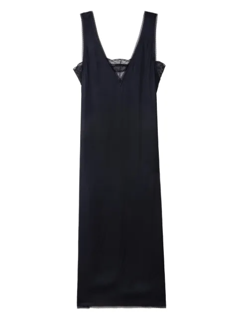 Zadig&Voltaire lace-trimmed satin midi dress