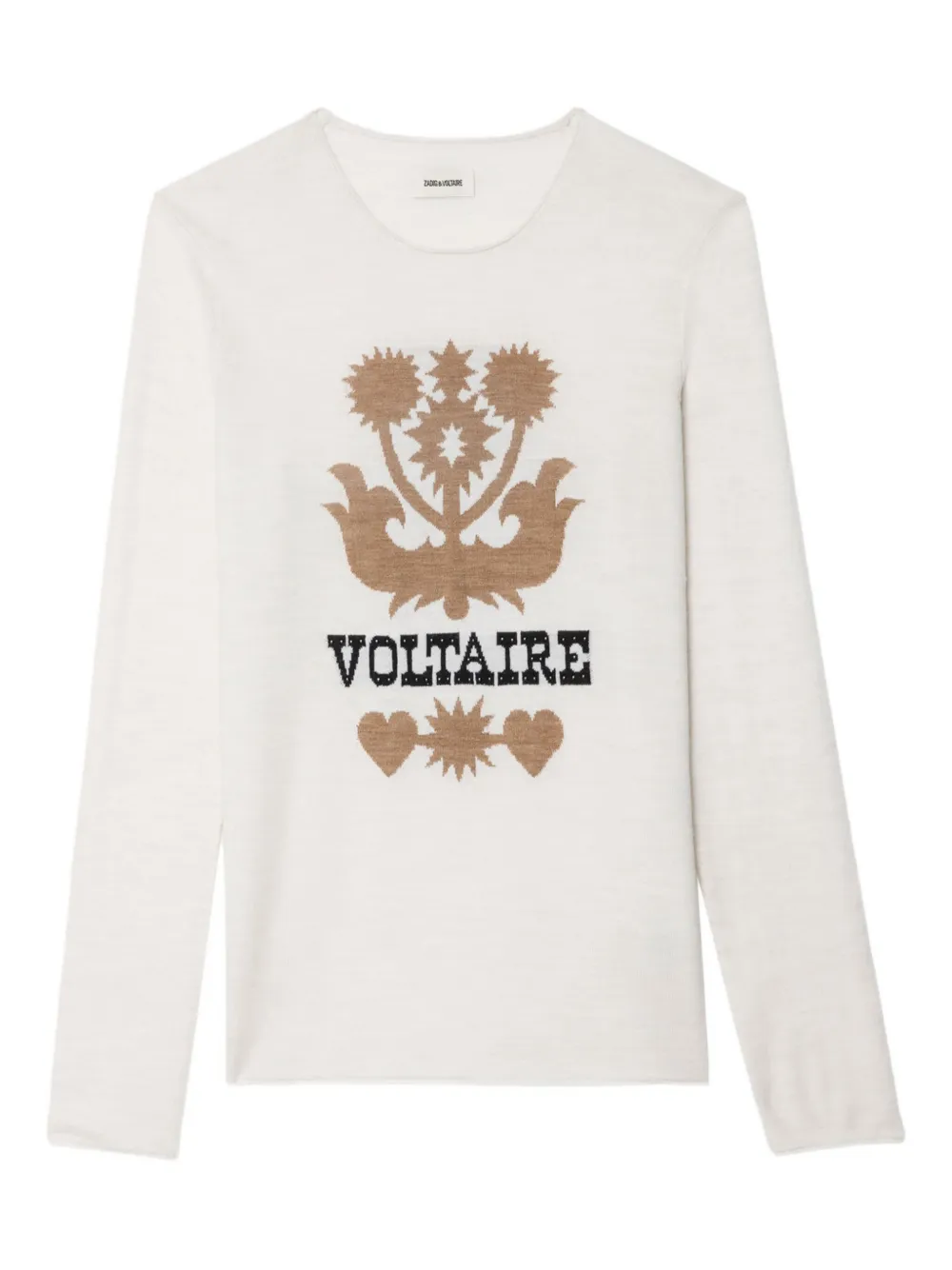 Zadig&Voltaire Teissa floral-embellished sweater Beige