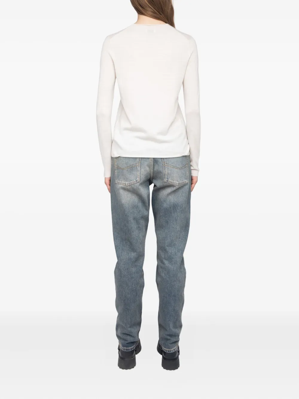 Zadig&Voltaire Teissa floral-embellished sweater Beige