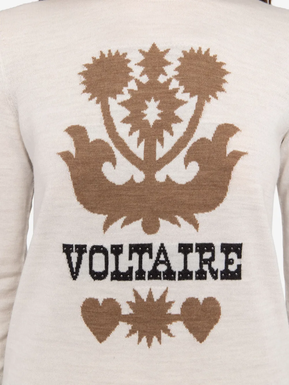 Zadig&Voltaire Teissa floral-embellished sweater Beige