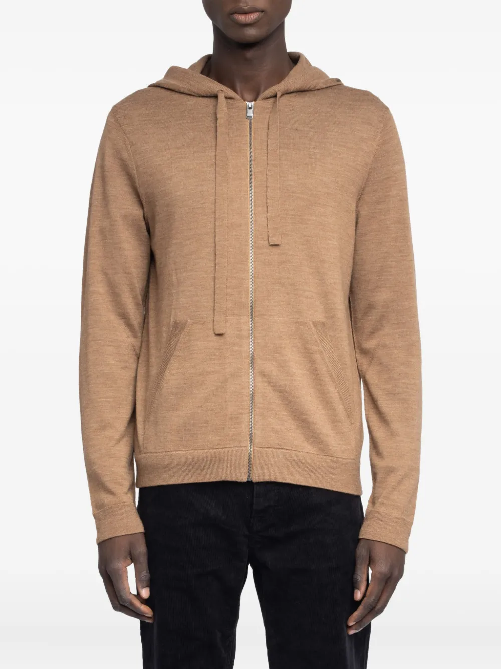Zadig&Voltaire Clash trui met capuchon en rits Bruin