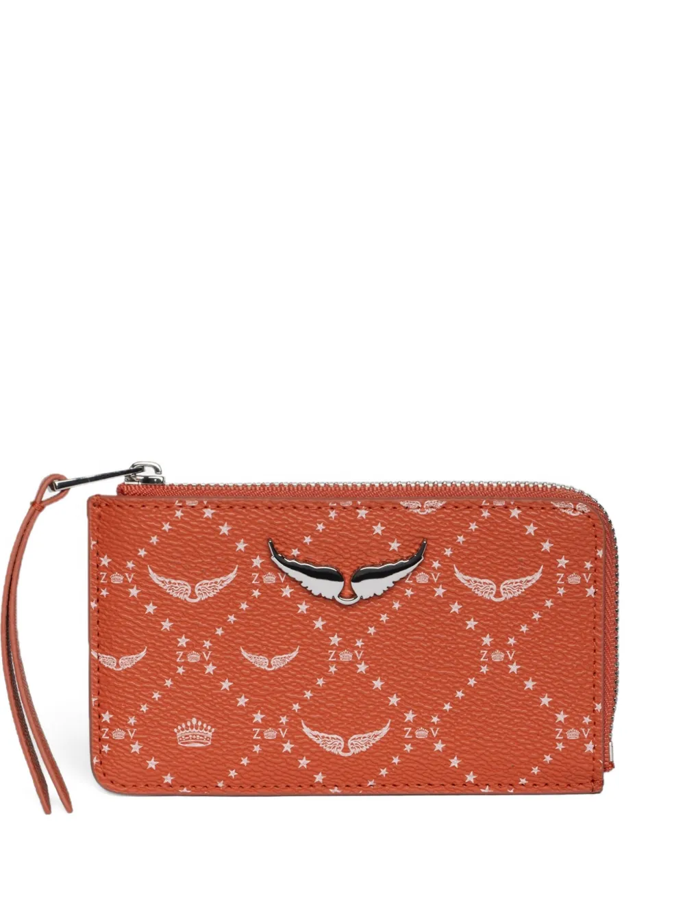 Zadig&Voltaire Pasjeshouder met monogramprint Oranje