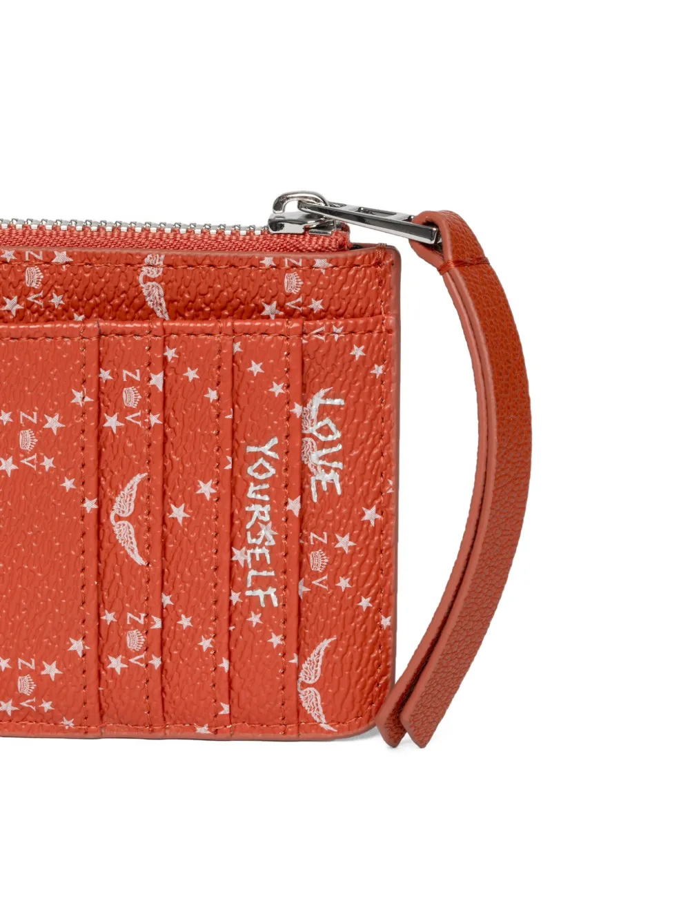 Zadig&Voltaire Pasjeshouder met monogramprint Oranje