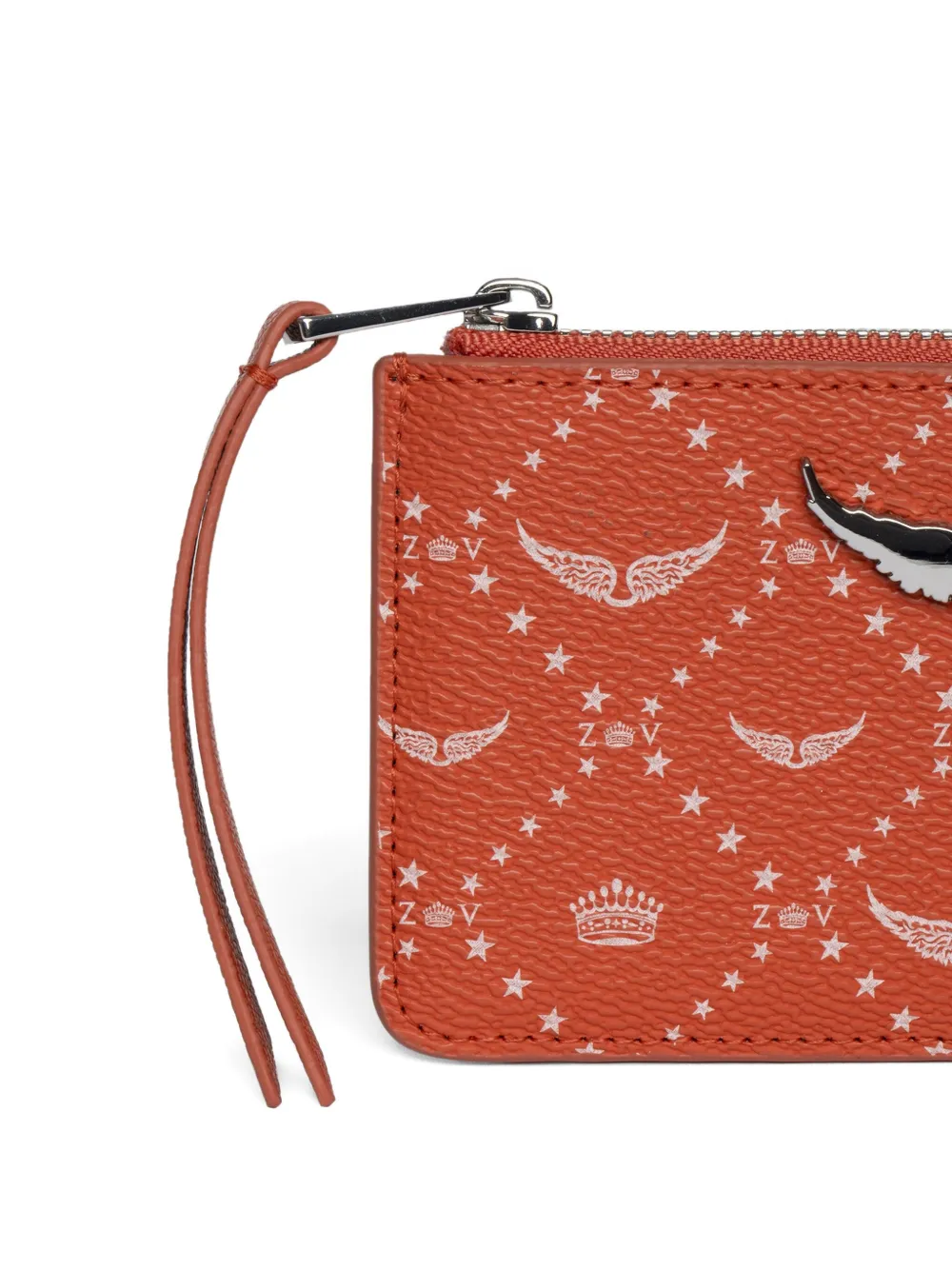 Zadig&Voltaire Pasjeshouder met monogramprint Oranje
