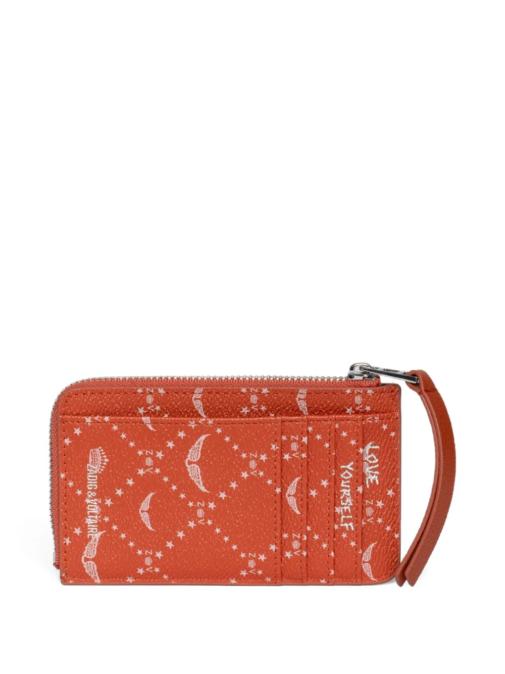 Zadig&Voltaire Pasjeshouder met monogramprint Oranje