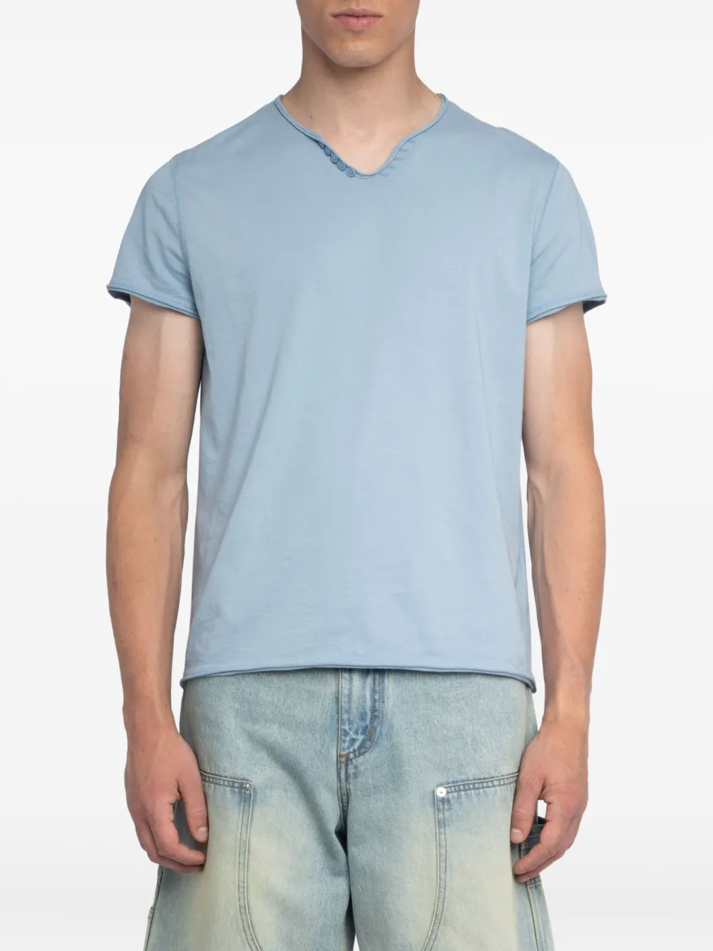 Zadig&Voltaire T-shirt met V-hals Blauw