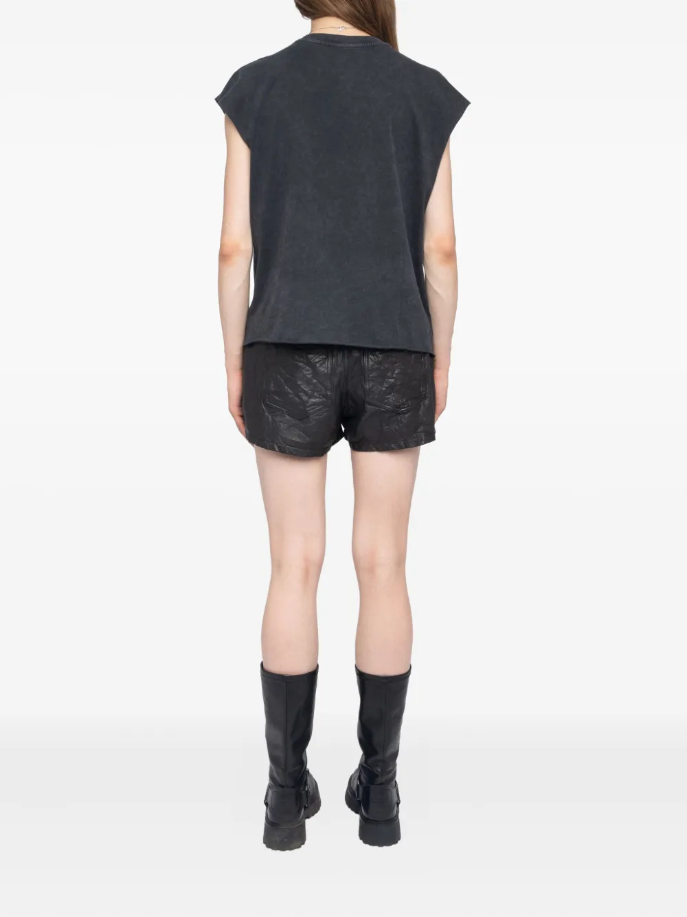Zadig&Voltaire Strass top met doodskop Grijs