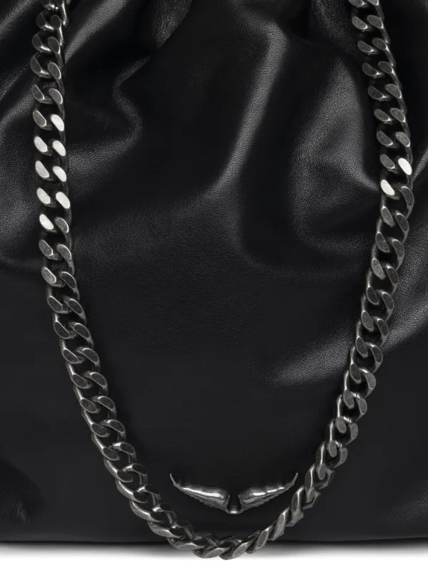 Zadig&Voltaire chain-handle Drawstring Bag | Black | FARFETCH