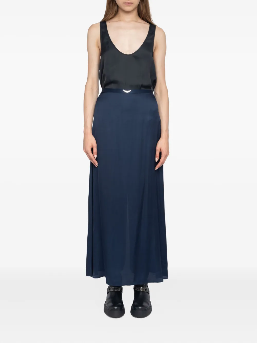 Zadig&Voltaire Jimeno satijnen maxi-rok Blauw