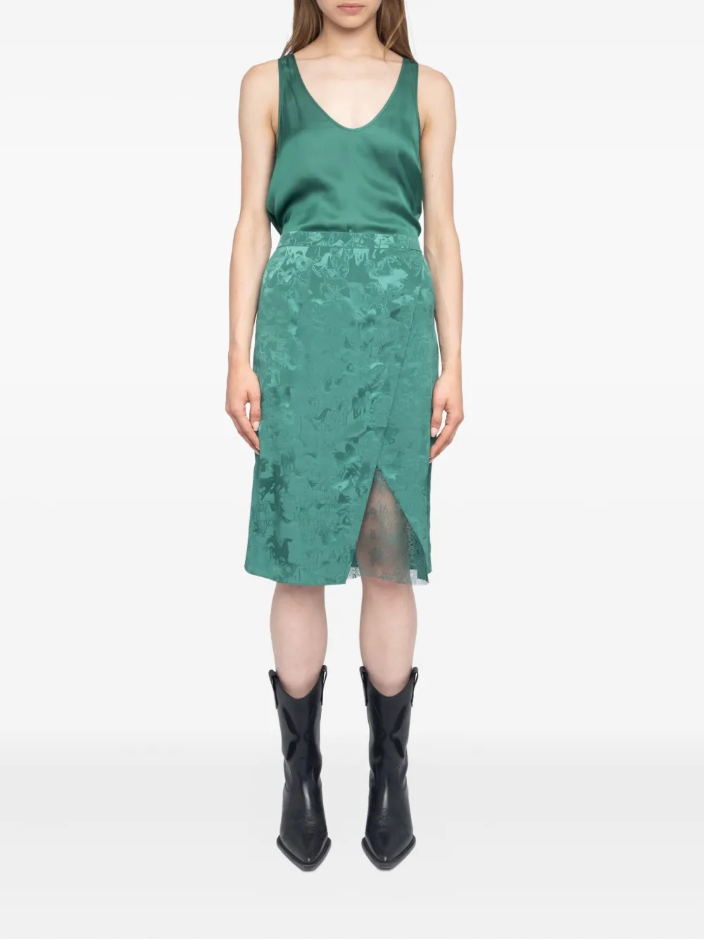 Zadig&Voltaire Julen horse-jacquard lace-insert midi skirt | Pencil Skirts | Image 2