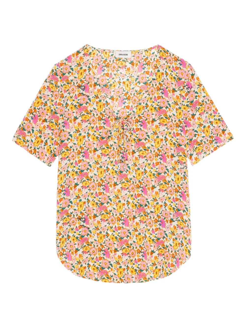 Zadig&Voltaire floral-print short-sleeve top