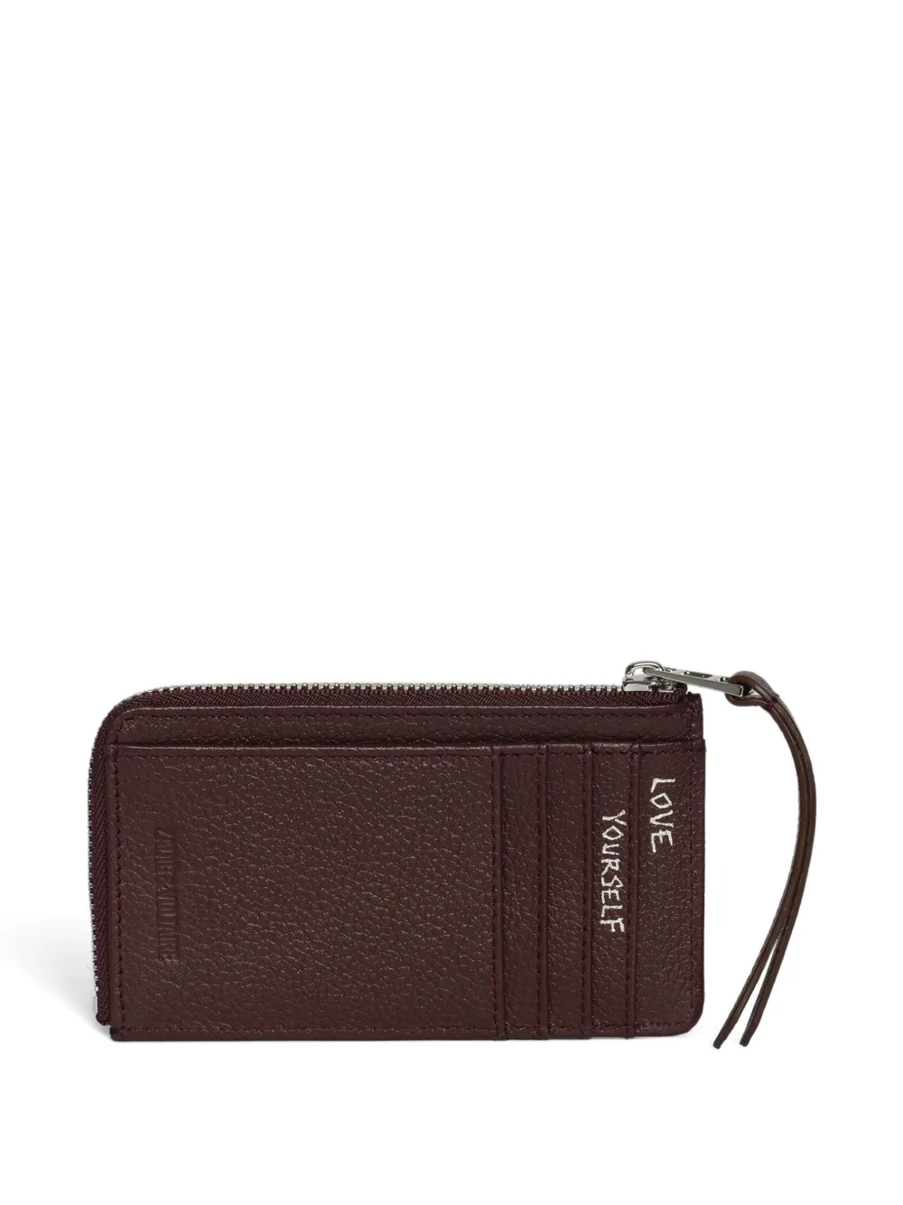 Zadig&Voltaire grained leather card holder - Paars