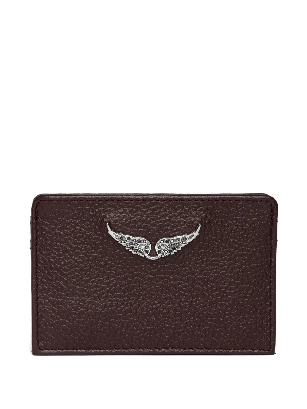 Zadig & Voltaire Womens Fierce Zv Pass Logo-plaque Leather Cardholder In Brown