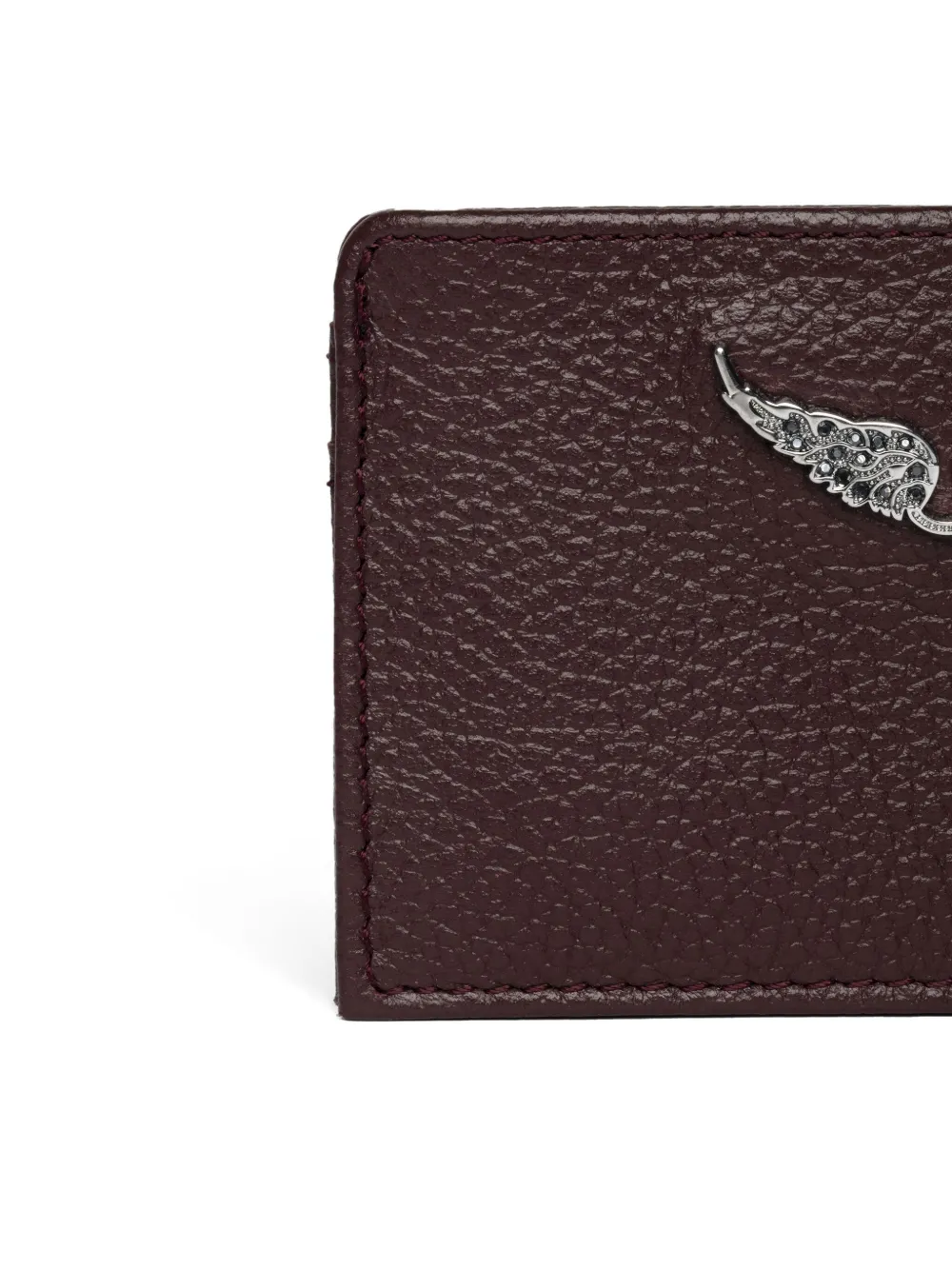 Zadig & Voltaire Womens Fierce Zv Pass Logo-plaque Leather Cardholder In Brown