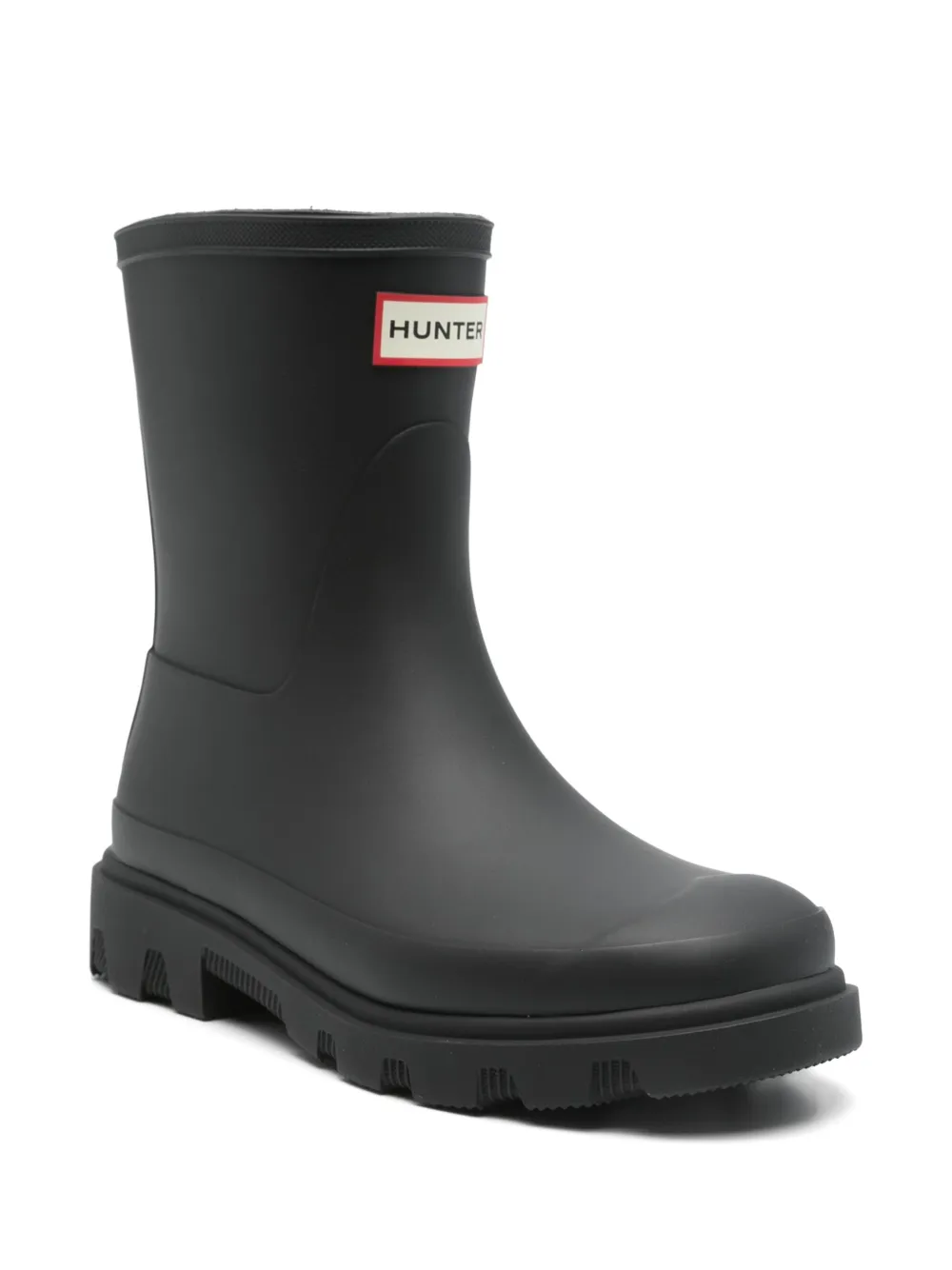 Hunter logo-print boots Black
