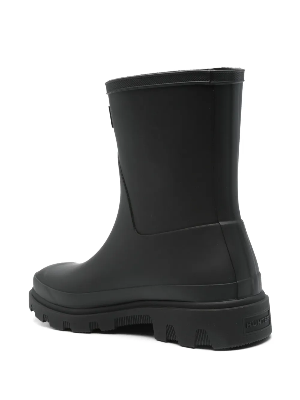 Hunter logo-print boots Black