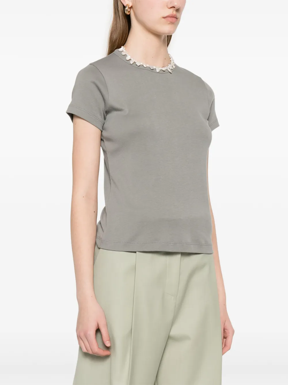 Vince 90s Shrunken T-shirt Grijs