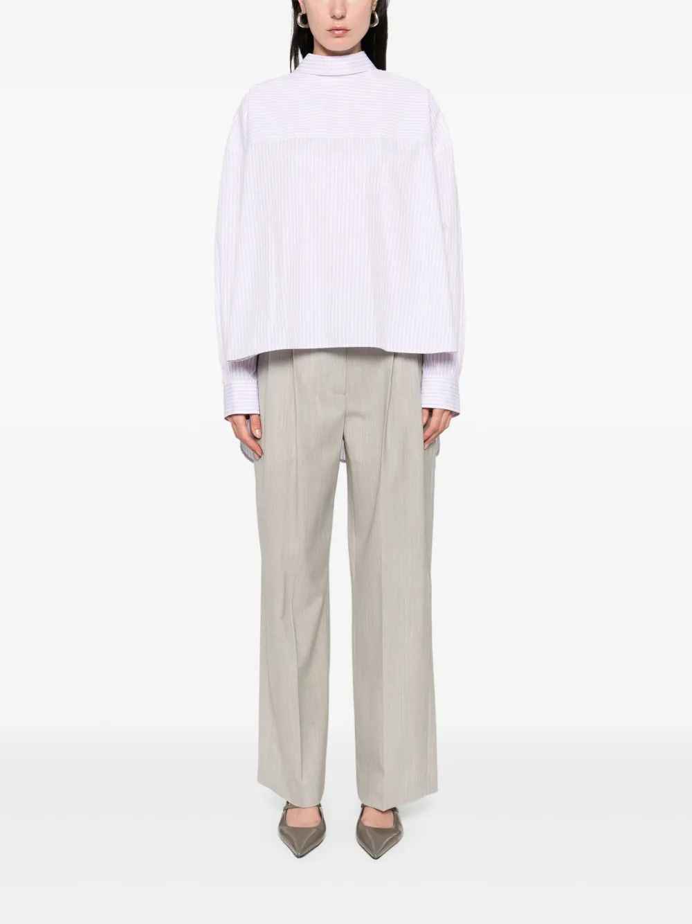 Victoria Beckham Gestreept blouse Paars