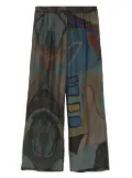 Stain Shade graphic-print trousers - Grey