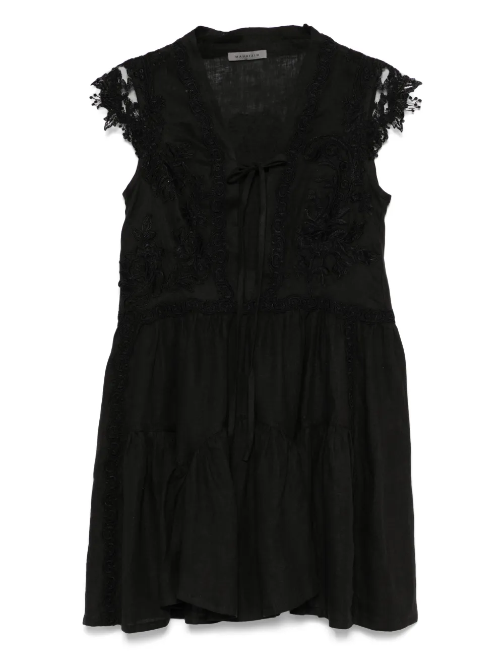 lace-detail mini dress