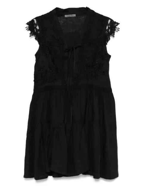MAURIZIO MYKONOS vestido corto con detalle de encaje