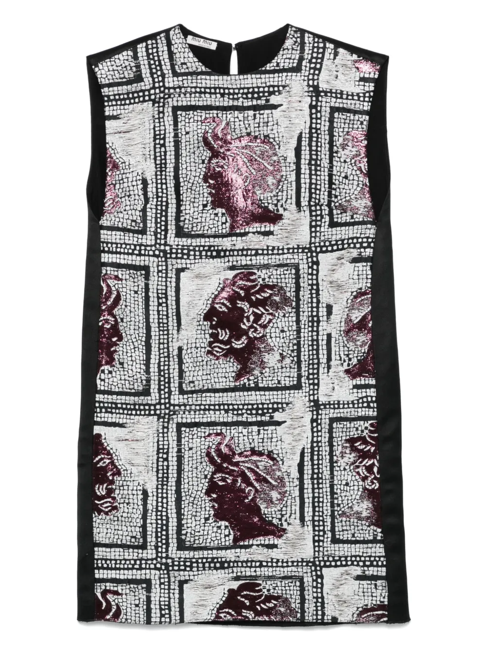 Miu Miu Pre-Owned 2010s monogram-jacquard mini dress | Black | Image 1