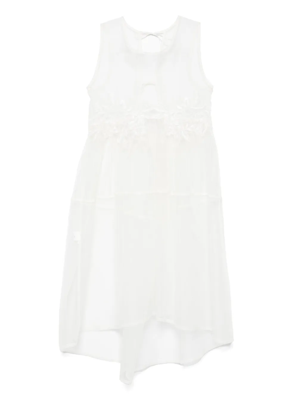 MAURIZIO MYKONOS vestido midi con diseño traslúcido | blanco | Image 1