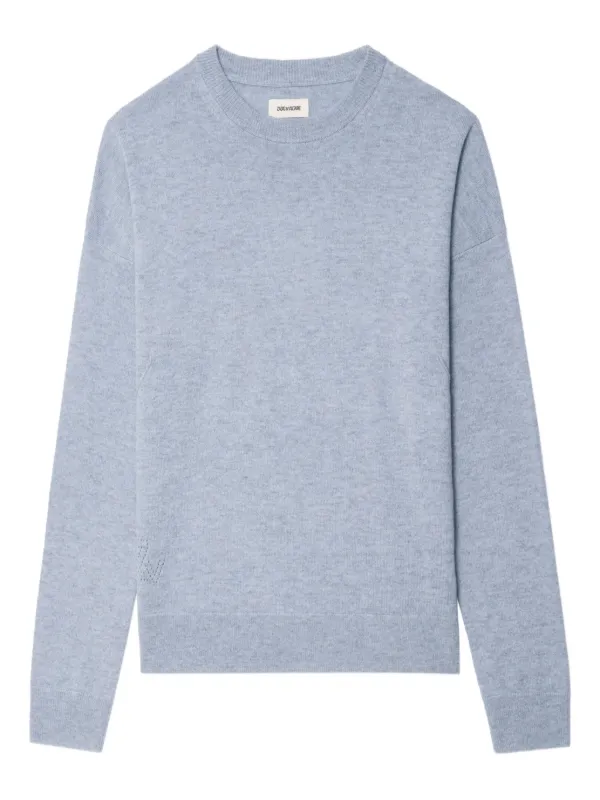 ZADIG&VOLTAIRE - 定価8.7万✨️ZADIG&VOLTAIRE♡カシミヤニット セーター 薄手 Zadig&Voltaire ハートパッチ カシミアセーター | ブルー | FARFETCH JP