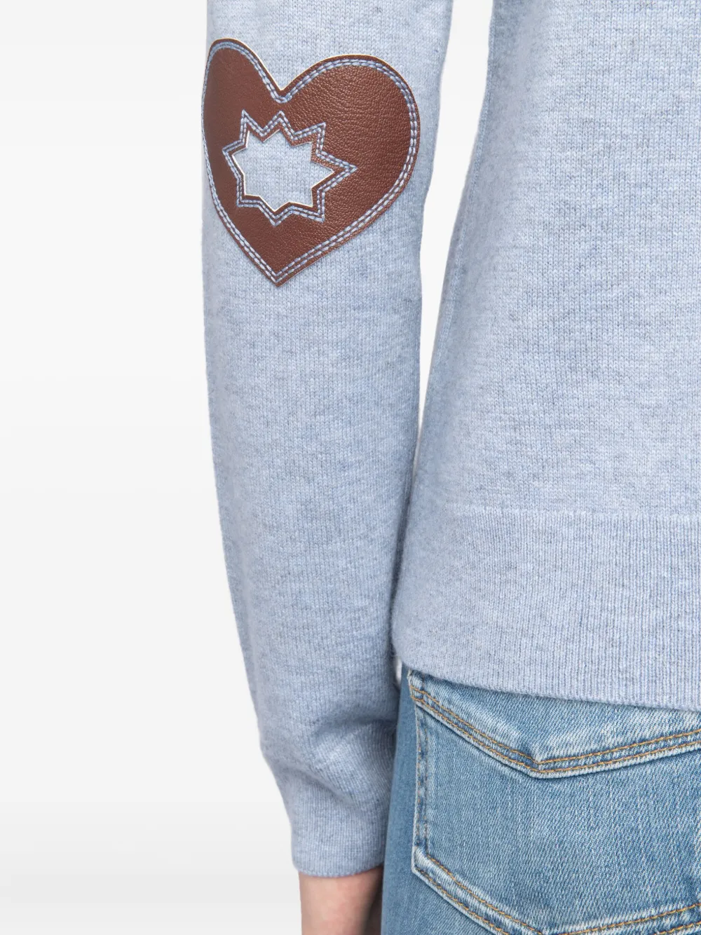 Zadig&Voltaire Kasjmier trui met hartpatch Blauw