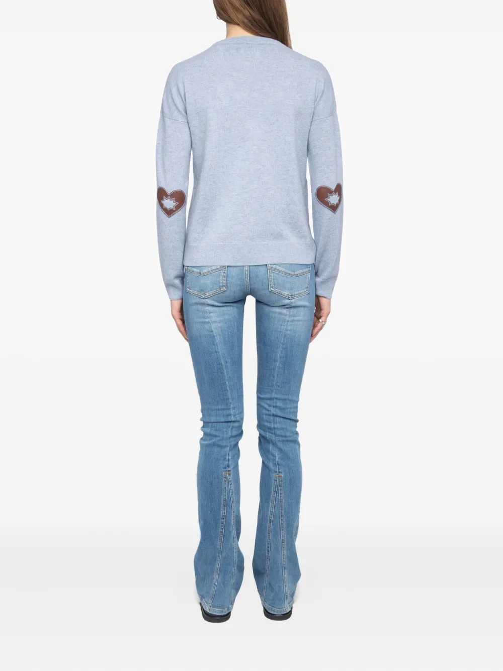 Zadig&Voltaire Kasjmier trui met hartpatch Blauw